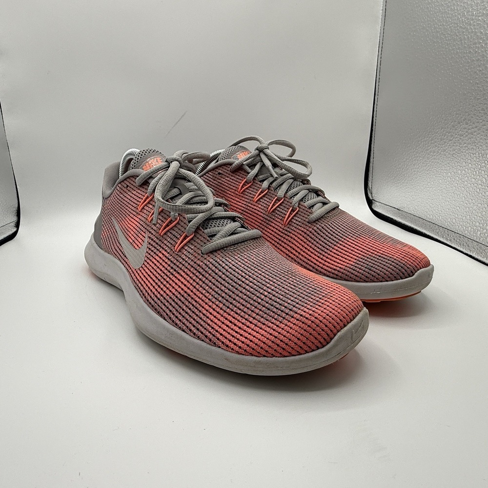 Nike Women's Flex 2018‎ AA7408 005 RN Running Shoes Pink And Grey Shoes Size 11 - Picture 2 of 8